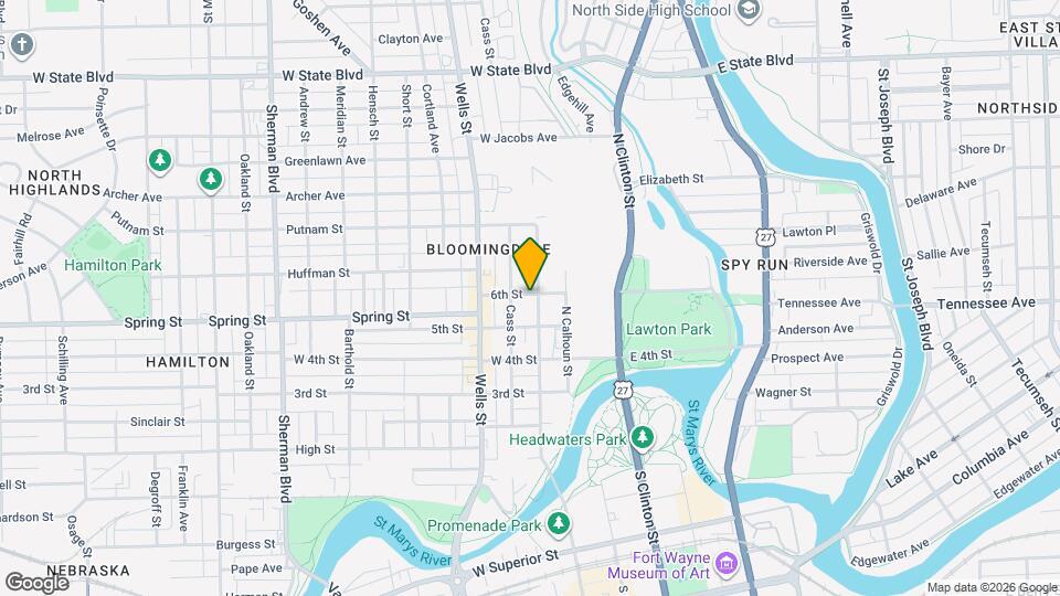 1631 N Harrison St Map and Location Details