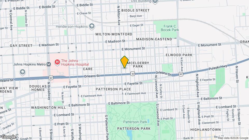 424 N Rose St Map and Location Details