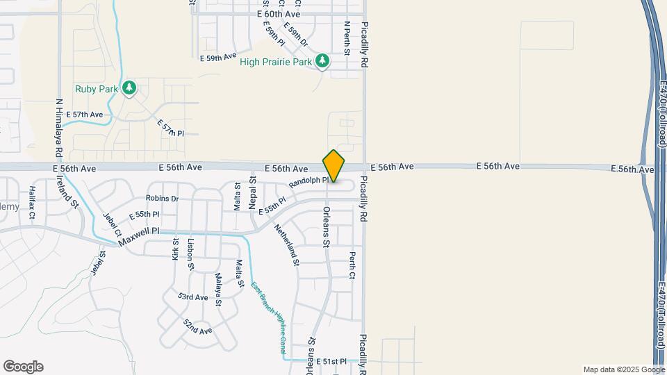 21547 E 55th Pl Map and Location Details