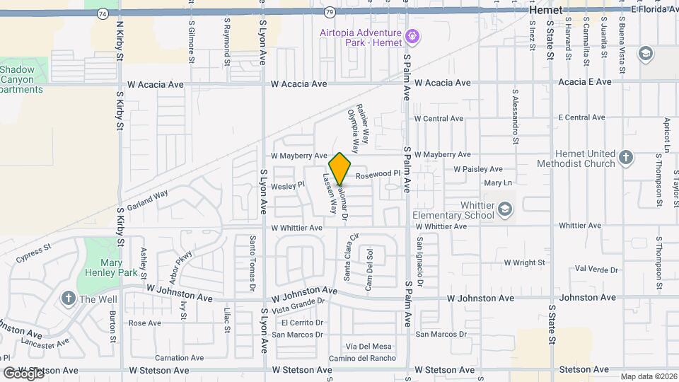 631 Palomar Dr Map and Location Details