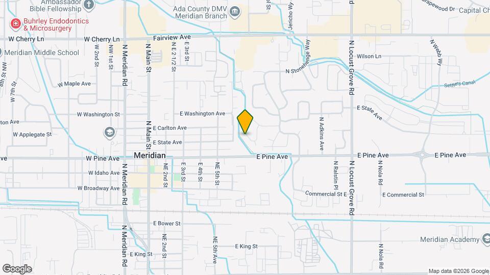 1029 N Maple Creek Ave Map and Location Details