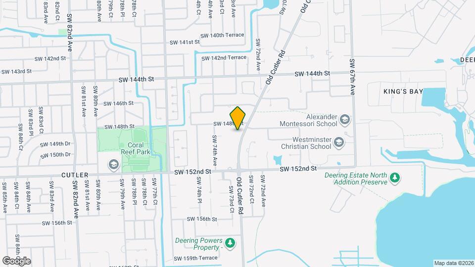 14850 Old Cutler Rd Map and Location Details