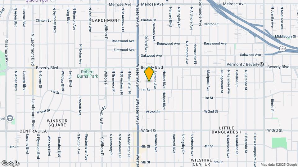 124 N Oxford Ave Mapa y Detalles de la Ubicación