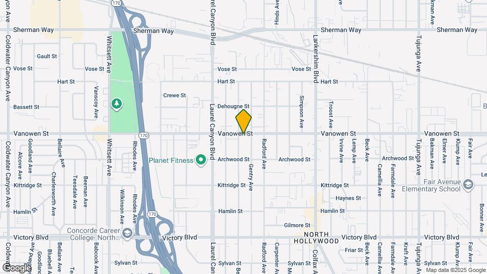 11952 Vanowen St Map and Location Details