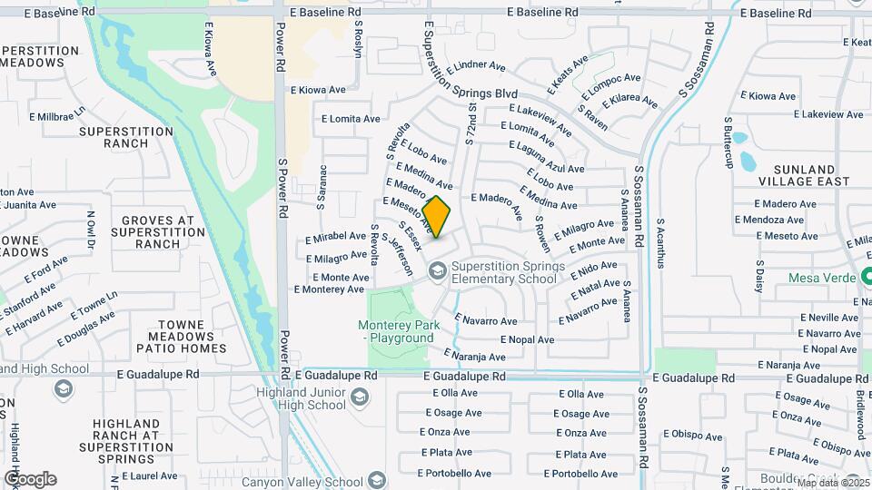 7121 E Milagro Ave Map and Location Details