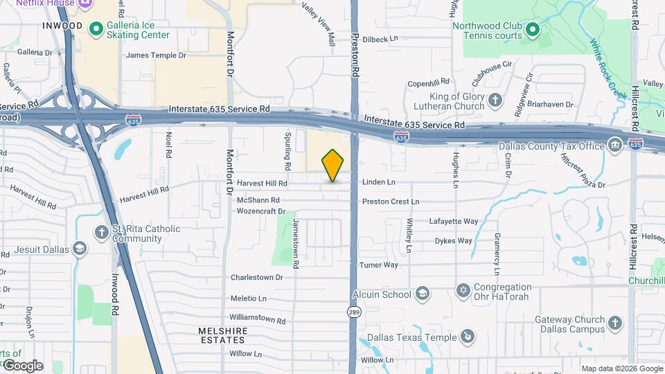 5933 Harvest Hill Rd Map and Location Details