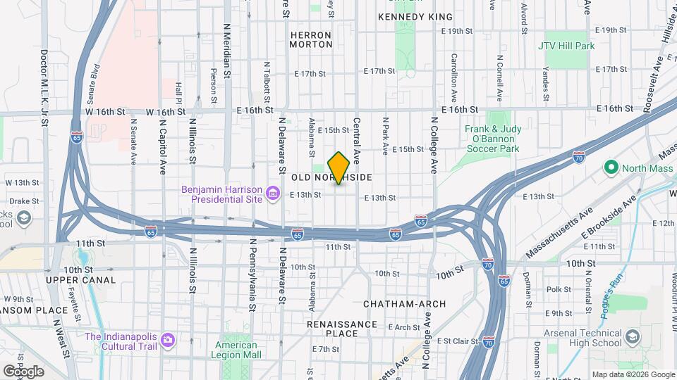 1311 N New Jersey St, Unit A Map and Location Details