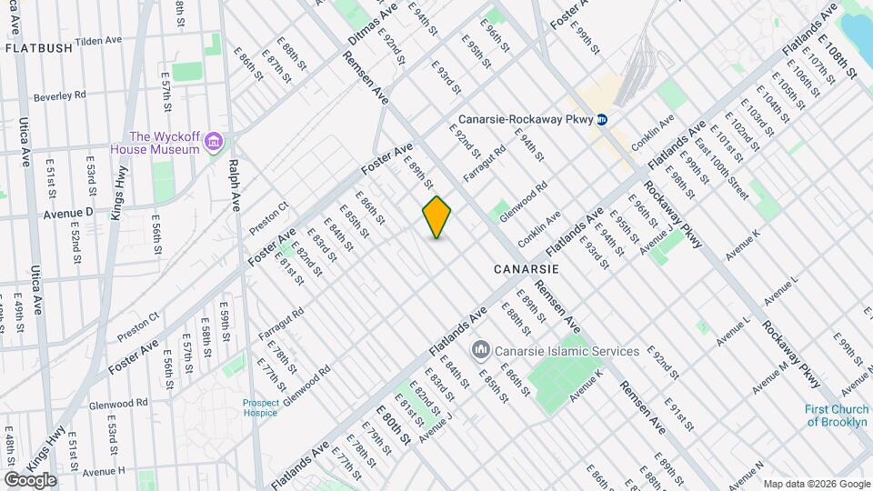 643 E 87th St, Unit #2 Mapa y Detalles de la Ubicación