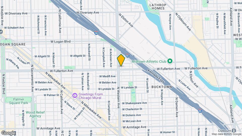2346 W Fullerton Ave Map and Location Details