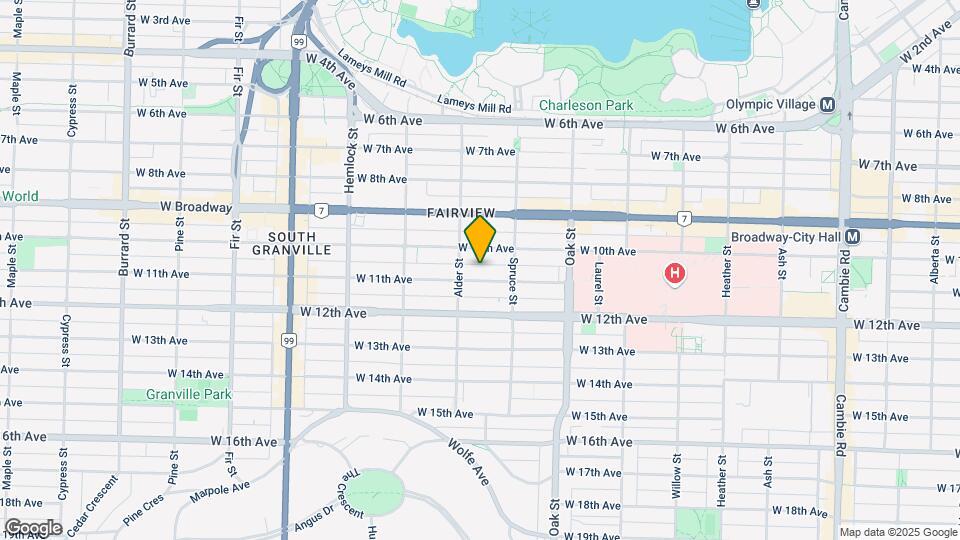 1155 W 11th Ave Map and Location Details
