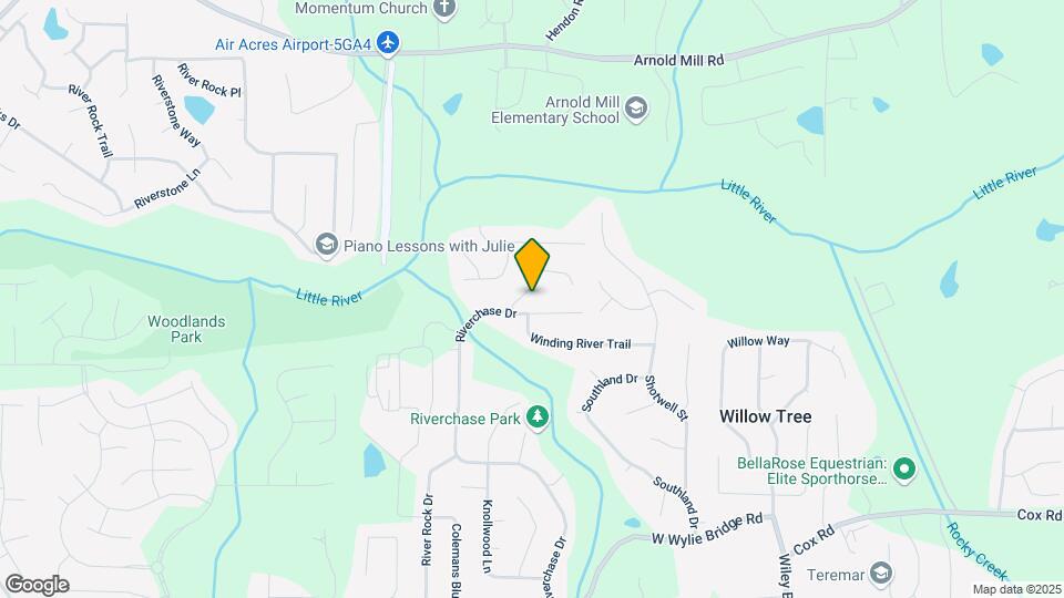 1202 River Forest Ln Map and Location Details