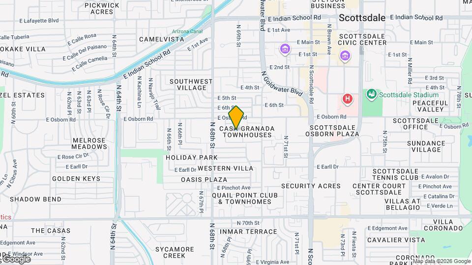 6845 E Osborn Rd Map and Location Details