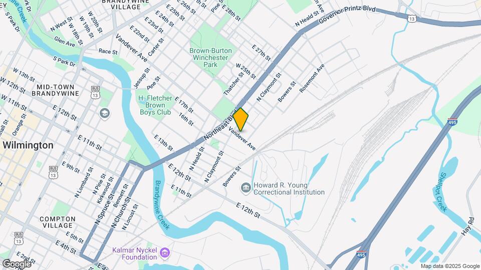 1325 Vandever Ave Map and Location Details