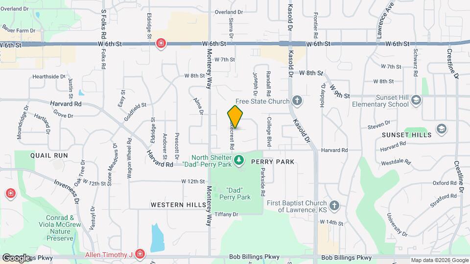 3619 Lakecrest Ct Map and Location Details