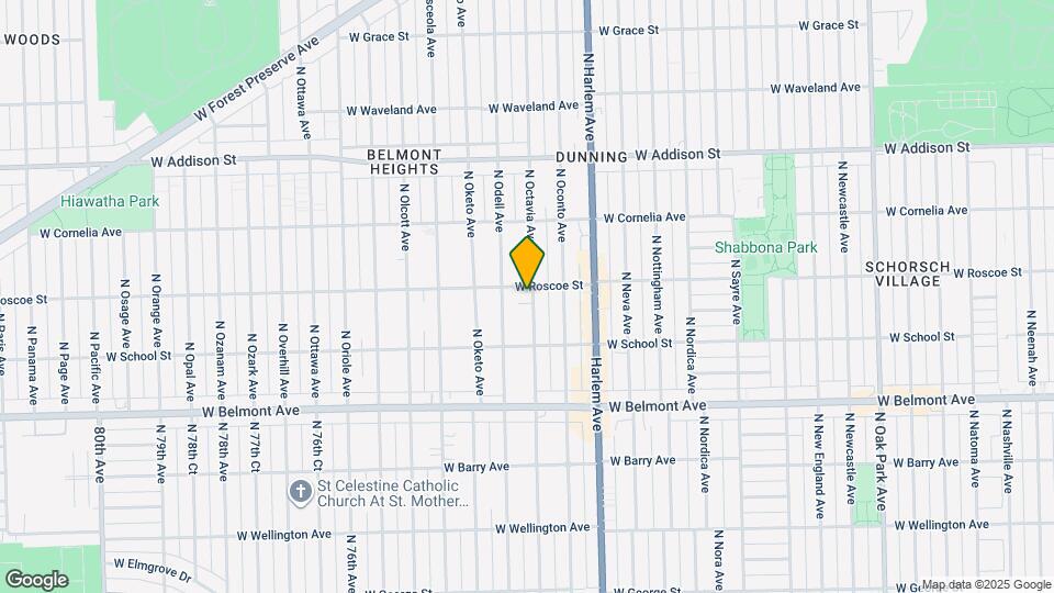 7301 W Roscoe St Map and Location Details