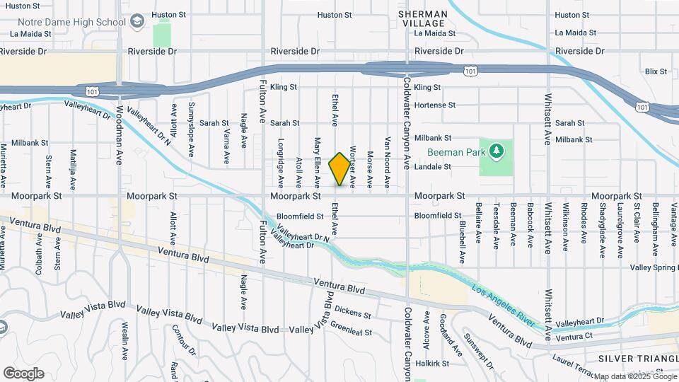 13055 Moorpark St Map and Location Details