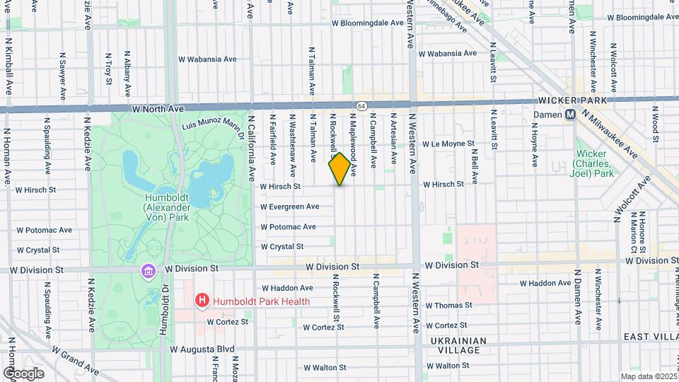 1357 N Rockwell St Map and Location Details