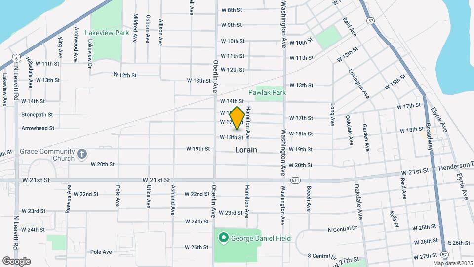 1108 W 18th St Map and Location Details