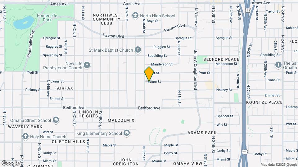 3525 Evans St Mapa y Detalles de la Ubicación