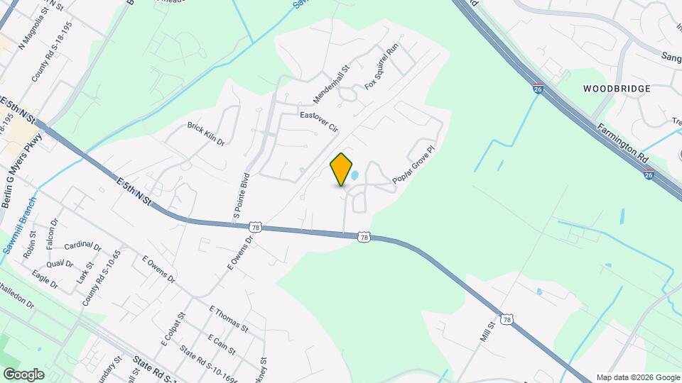 102 Pine Bluff Dr Map and Location Details