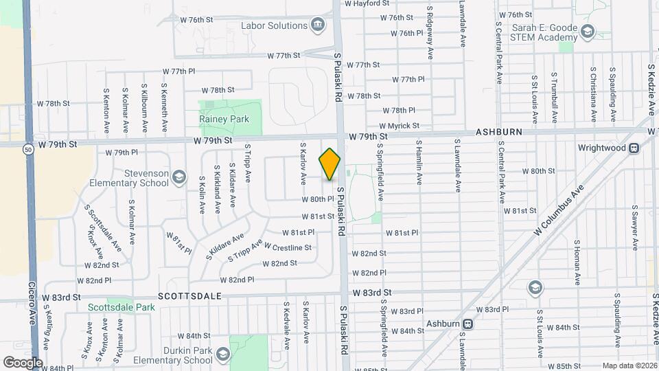 8011 S Komensky Ave Map and Location Details