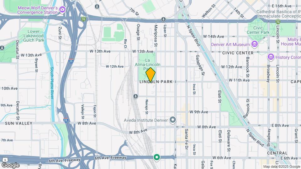 1276 W 11th Ave Map and Location Details