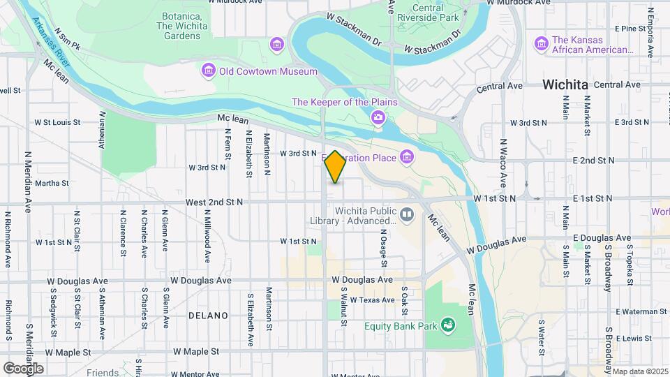 417 N Walnut St Map and Location Details