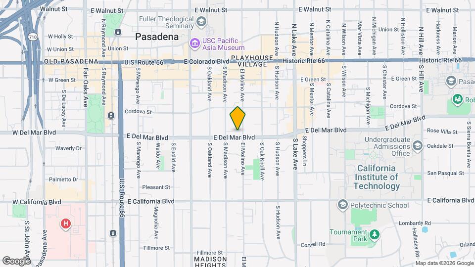 625 E Del Mar Blvd, Unit 102 Mapa y Detalles de la Ubicación