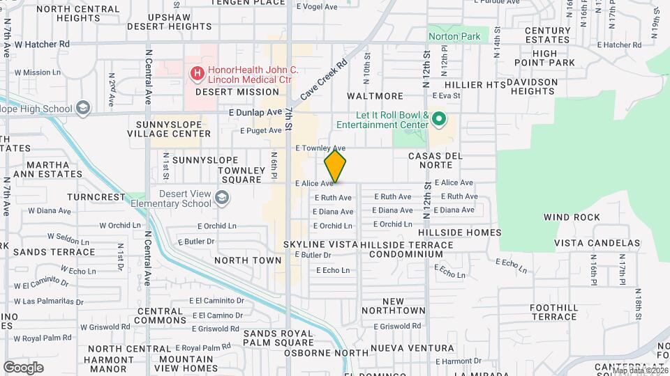 837 E Alice Ave Map and Location Details