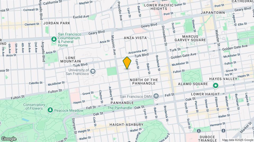 2000 McAllister St Map and Location Details