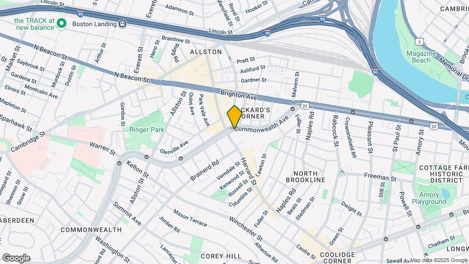 1212 Commonwealth Avenue-Unit -1 Map and Location Details