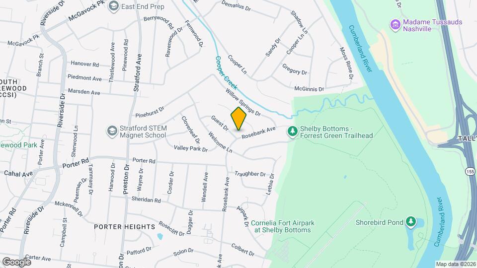 1814 Rosebank Ave Map and Location Details