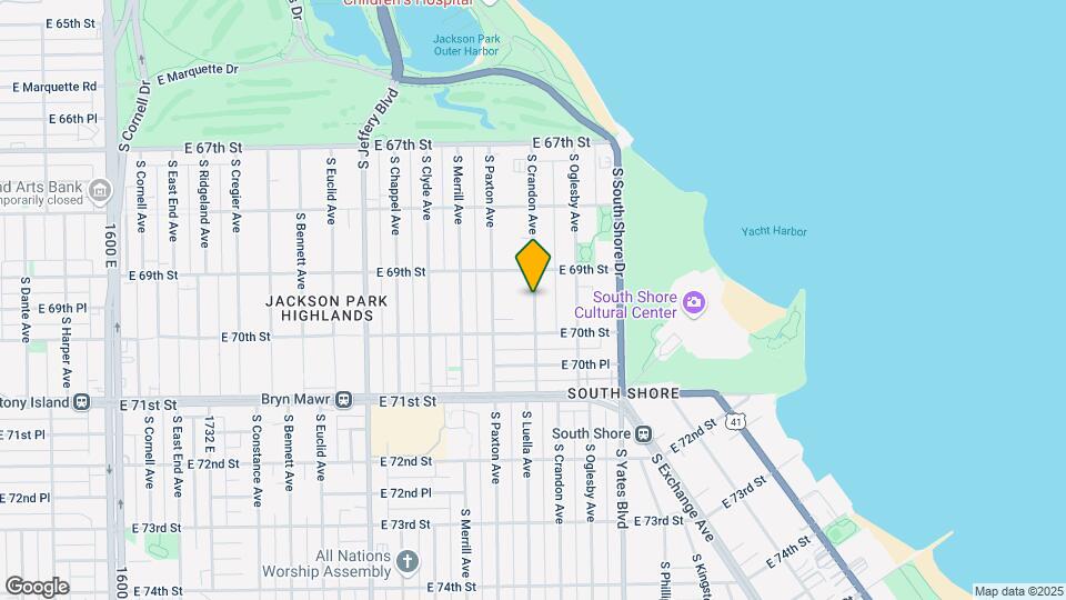 6948 S Crandon Ave-Unit -1S-6948 Map and Location Details