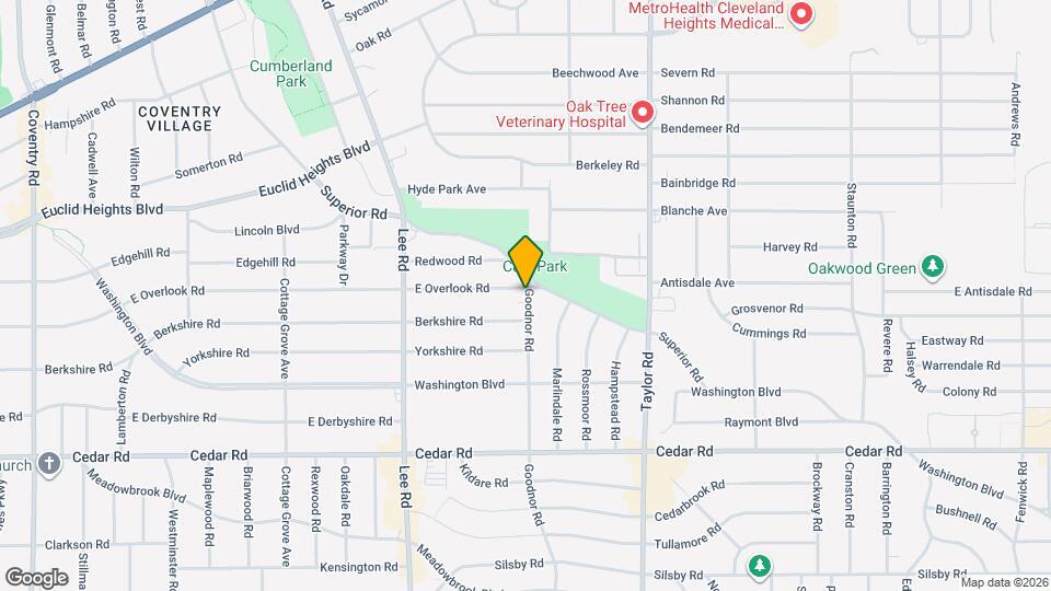 3326 E Overlook Rd Map and Location Details