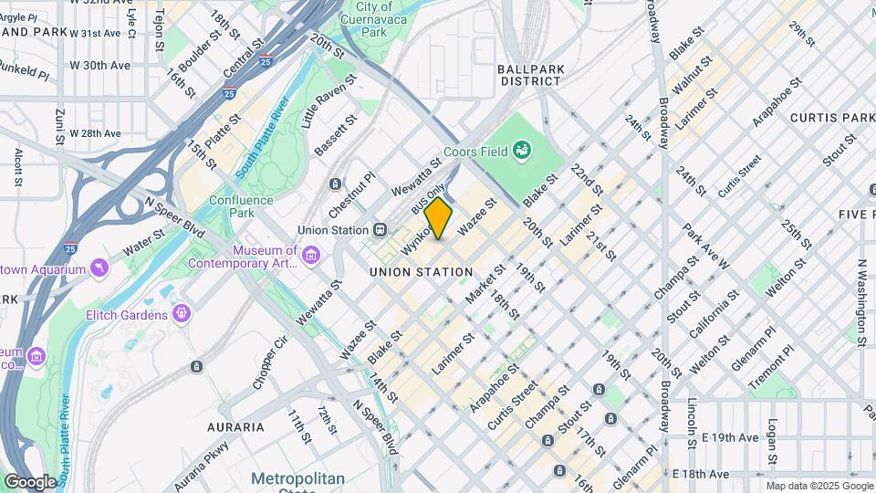 1745 Wazee St Mapa y Detalles de la Ubicación