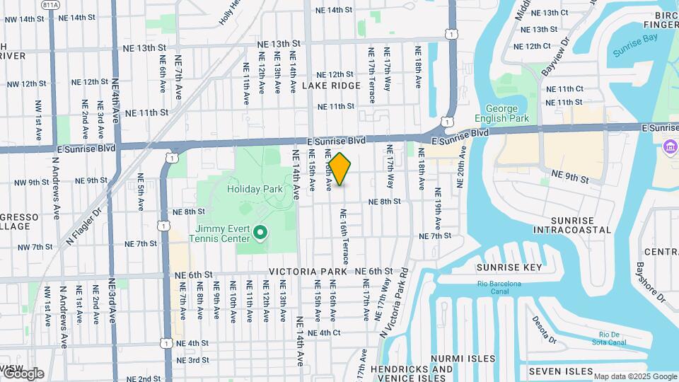 817 NE 16th Ter, Unit #2 Map and Location Details