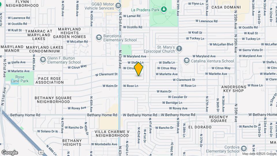 4136 W Claremont St Map and Location Details