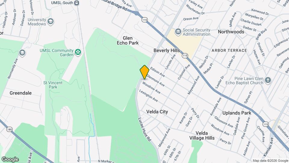 7135 Woodrow Ave Map and Location Details