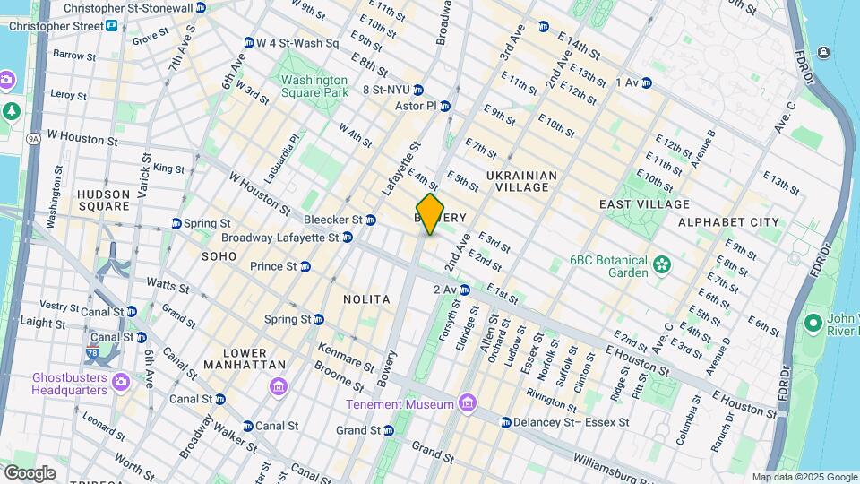 313-315 Bowery Map and Location Details
