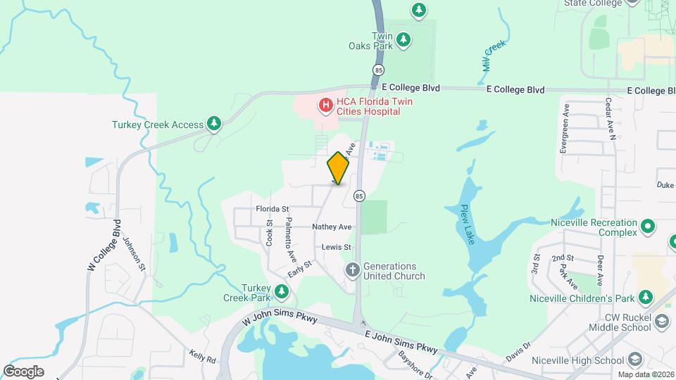 401 Niceville Ave Mapa y Detalles de la Ubicación