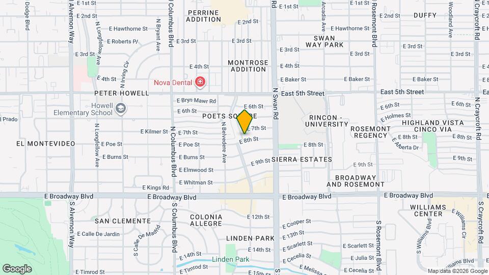 4531 E 8th St Map and Location Details