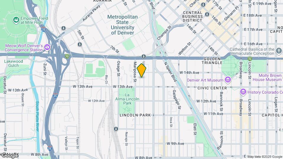 1345 Lipan St Map and Location Details