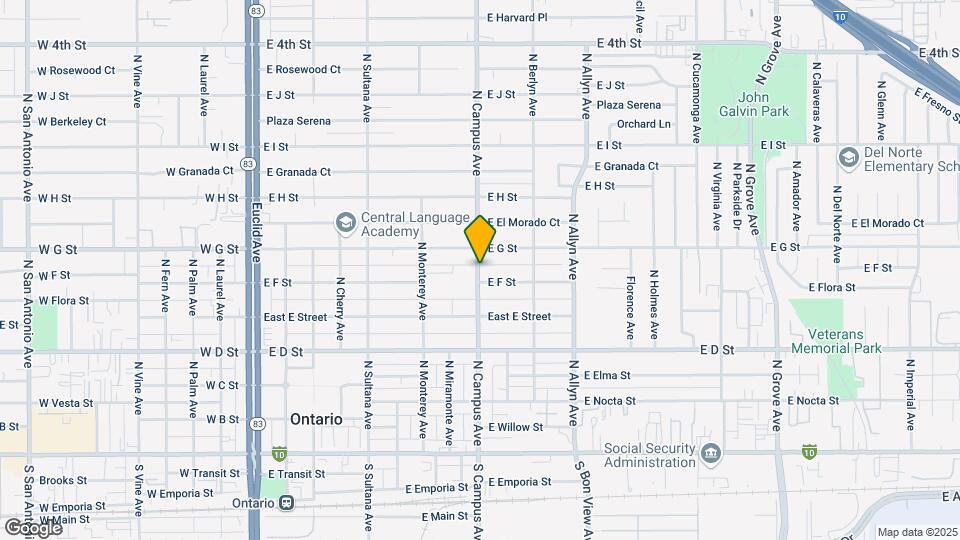 614 N Campus Ave Map and Location Details