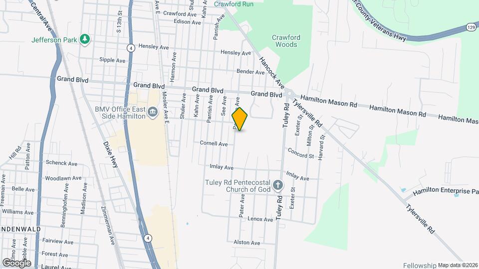 1724 Parkamo Ave Map and Location Details