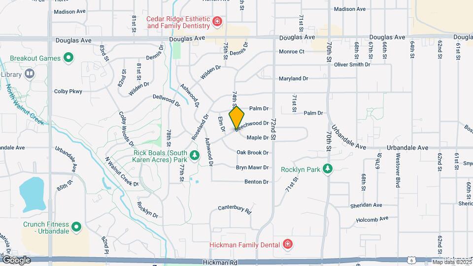 7324 Maple Dr Map and Location Details