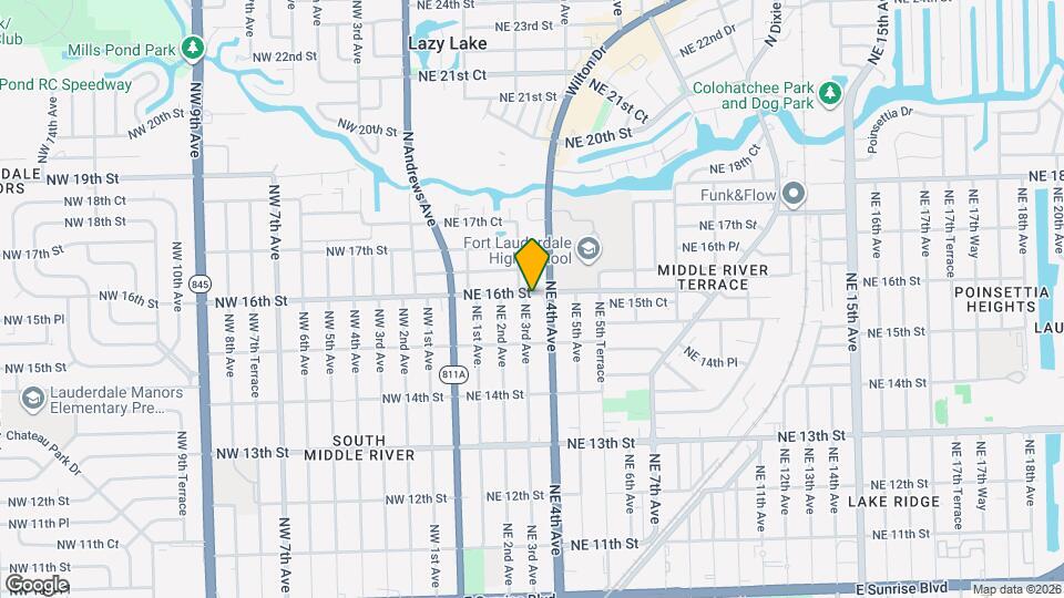 1540 NE 3rd Ave Map and Location Details
