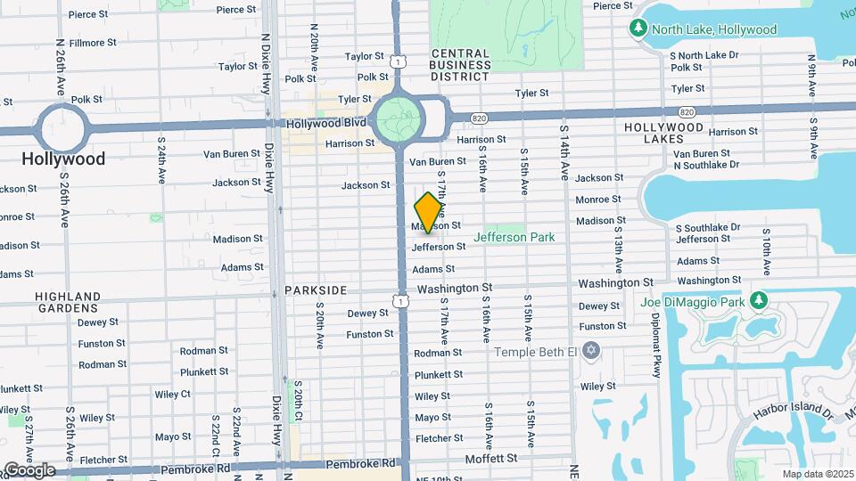 1723 Jefferson St Map and Location Details