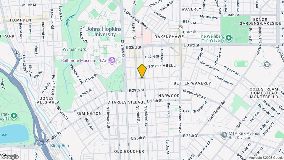 2932 N Calvert St, Unit 3 Map and Location Details
