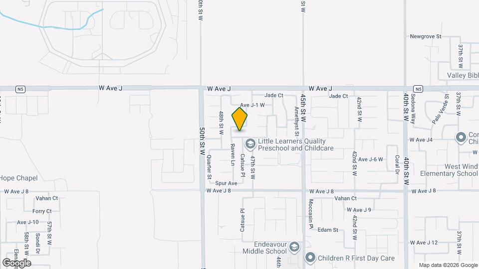 4731 W Avenue J4 Mapa y Detalles de la Ubicación