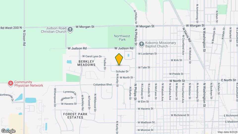 1421 W Tate St Map and Location Details